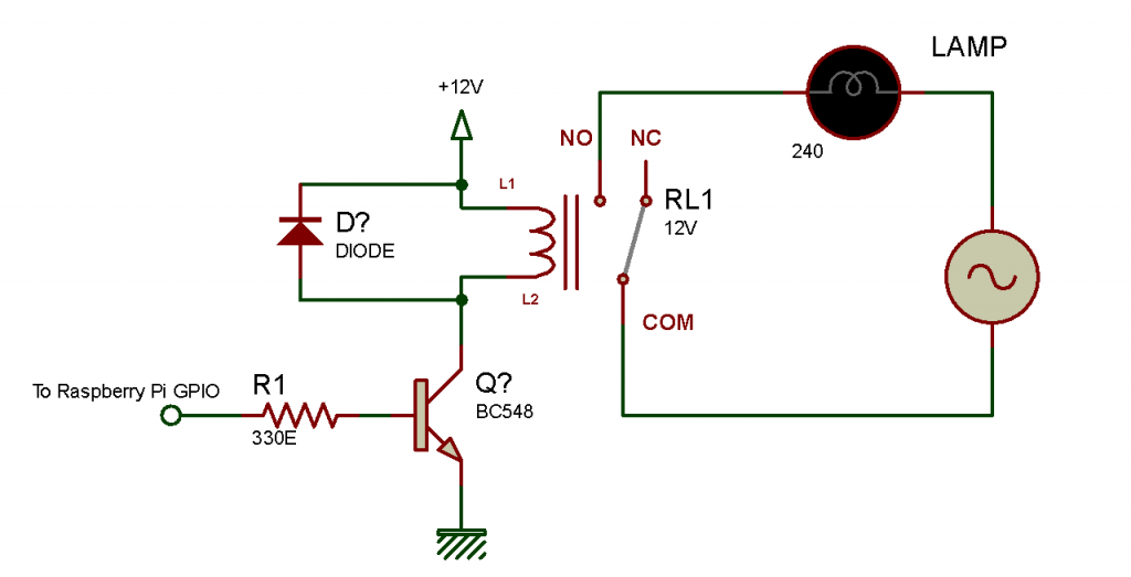 complete relay switching circuit