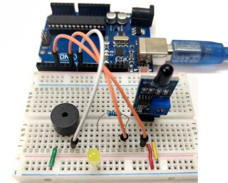 Fire alarm using arduino